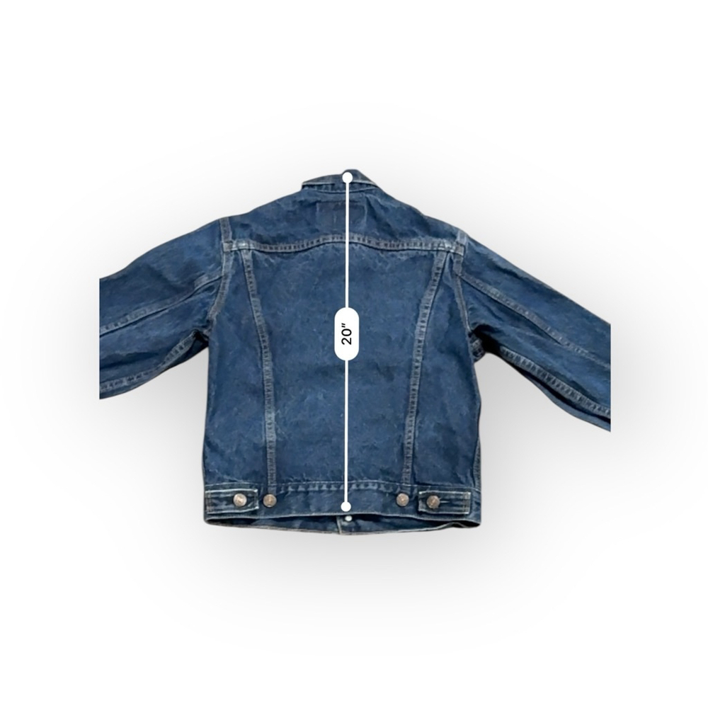 Vintage 86 Levi’s Dark Trucker Denim Jacket 70706-0216 Youth 14/Women’s Sz S​ - Picture 5 of 8